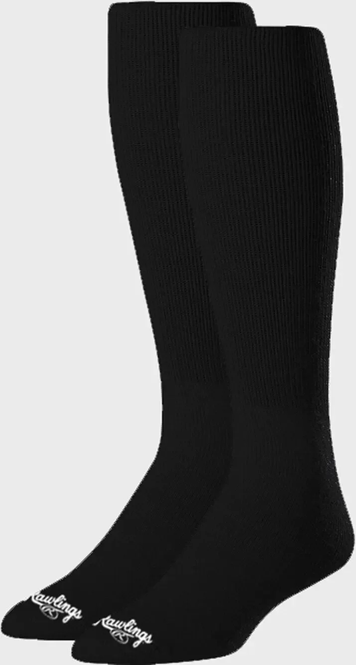 NWT RAWLINGS Youth Baseball Black Over The Calf Socks Uniform 3Y 5Y New